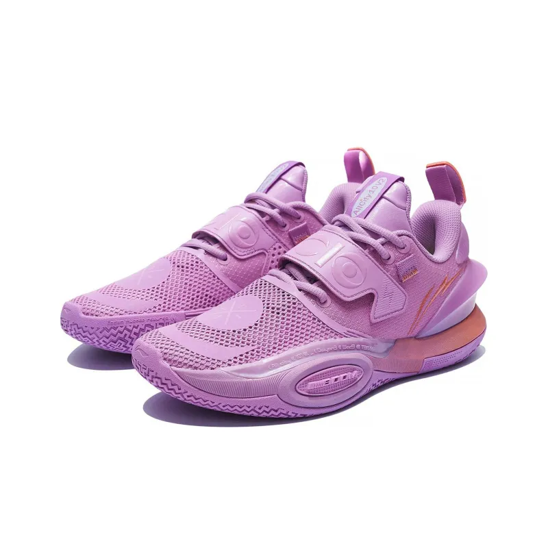 LiNing All City 10 V2 ' Lavender ' Cushioned Slip-Resistant Lightweight Rebound Low-Top Basketball Shoes Purple-2