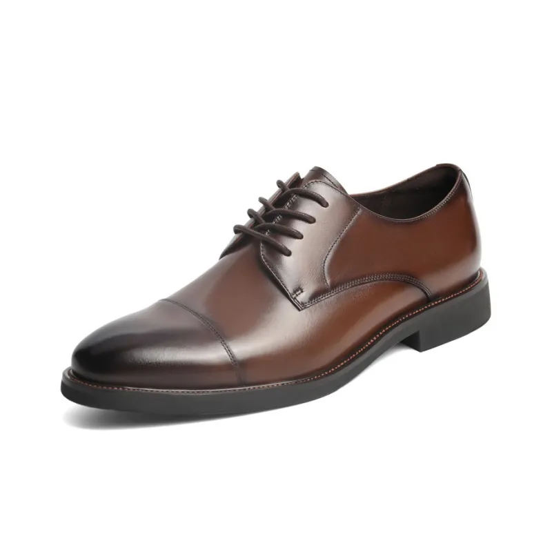 BELLE Dress Shoes Men Low Top Black/Brown-7