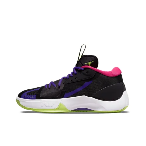 Jordan Zoom Separate Basketball Shoes Men Low-Top Black/Purple