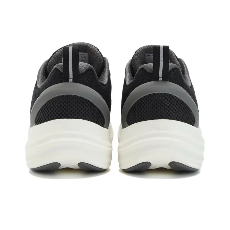 FILA NUVOLE EVO Anti Slip Wear Resistant Low Top Running Shoes Men's Black White-3