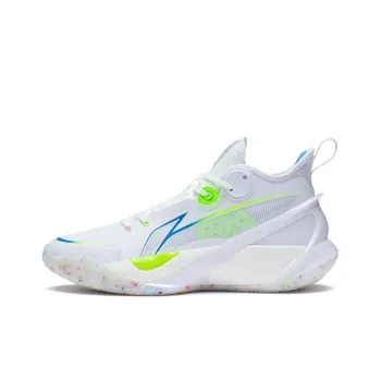 LiNing SONIC 10 Cushioning Anti Slip And Wear Resistant Coverage Support Mid Top Basketball Shoes Men's White