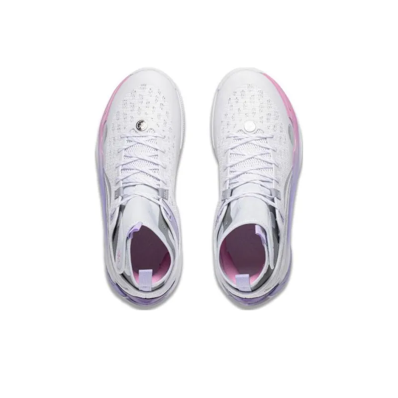 LiNing 808 2 ULTRA Abrasion Resistant Breathable Mid Top Basketball Shoes White Bad Little Purple-3