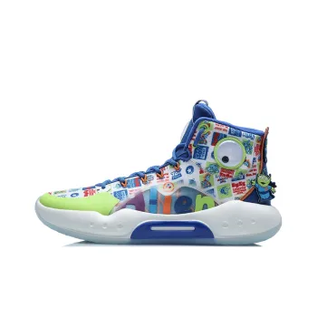 Disney LiNing YuShuai 14 Anti Slip Wear Resistant High Top Basketball Shoes Men's Sea Sapphire Blue
