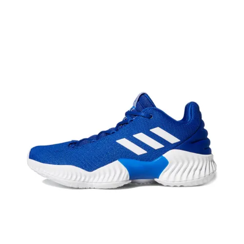 Adidas Pro Bounce 2018 Basketball Shoes Men Low-Top Light Blue/White