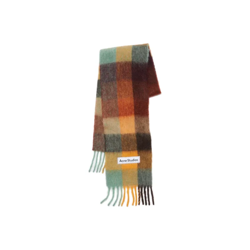 Acne Studios Checked Mohair blend Scarf-0