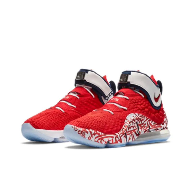 Nike LeBron 17 EP LeBron 4 Red Graffiti-2