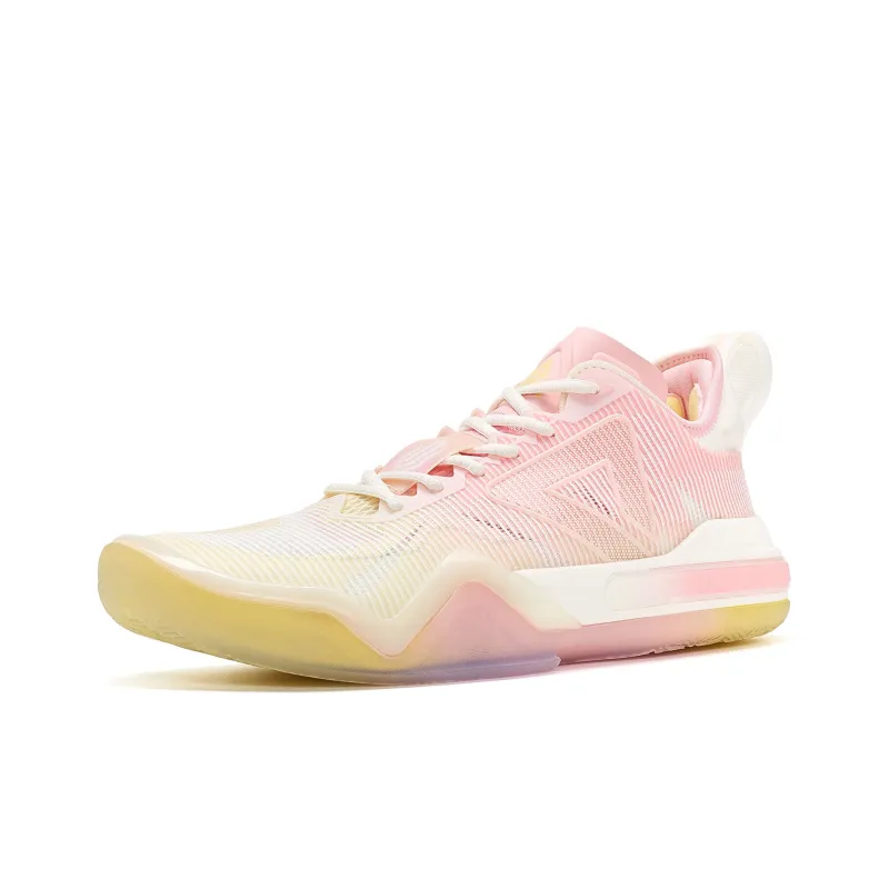 PEAK Wiggins AW1 Low-Top Performance Basketball Shoes Men's White Pink-2