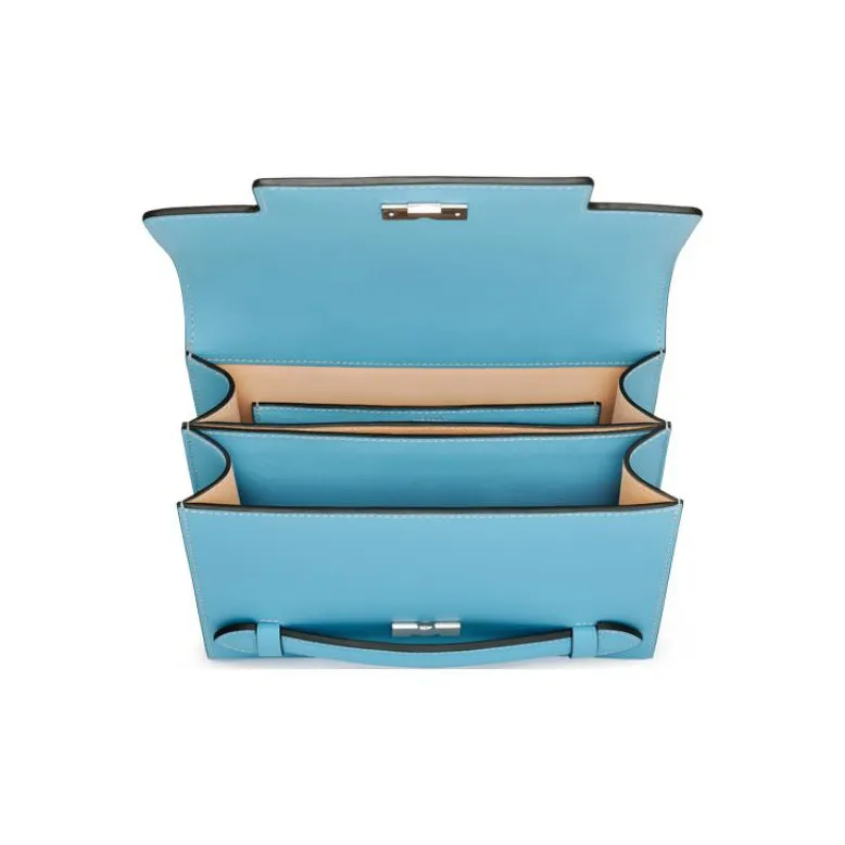 Moynat Soft Calfskin Crossbody Bag, Shoulder Bag Women's Blue-3