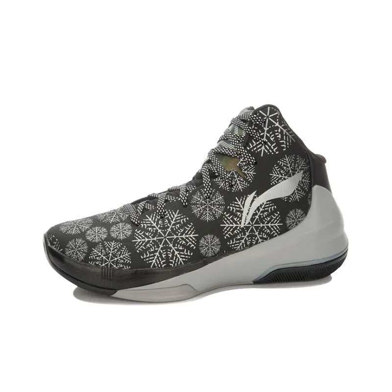 LINING Speed 3 Basketball Shoes Unisex High Top Black/Gray-1