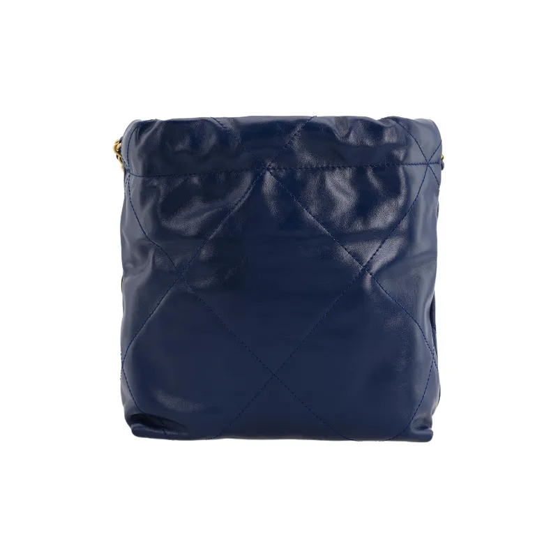 CHANEL 22Bag Bright Calfskin Bucket Bag, Shoulder Bag, Crossbody Bag Mini Women's Electric Blue-2