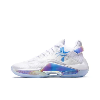 XTEP Levitation 4 Cushioning Anti Slip And Wear Resistant Low Top Basketball Shoes Men's White Blue Purple