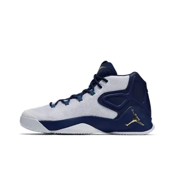 JORDAN Melo M12 X Basketball Shoes Men Mid Top Dark Blue/White