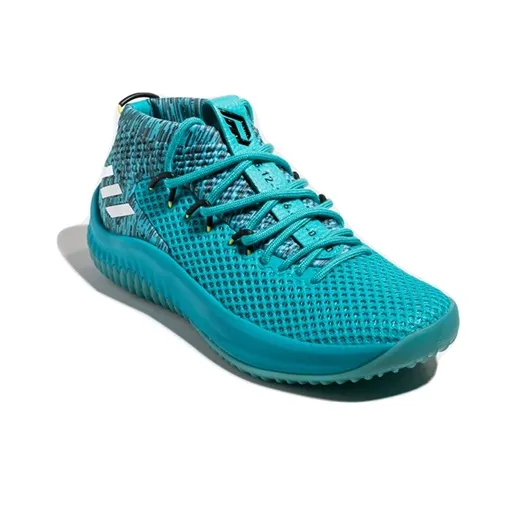 Adidas D Lillard 4 SM Dame McDon JamFest Lillard, McDonald's Mid Top Basketball Shoes Men's Lake Blue-1