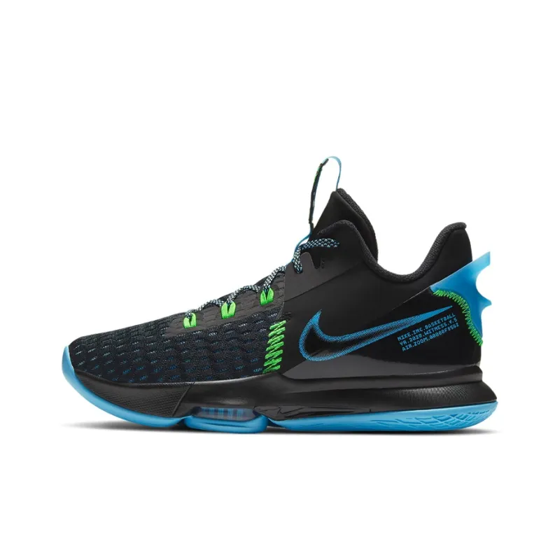 Nike LeBron Witness 5 'Black Light Blue Fury'-0