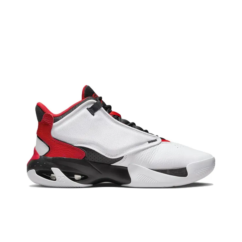 Jordan Max Aura 4 White Black University Red-1