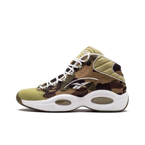 Reebok Question Mid Mita Sneakers X Bape 1st Camo