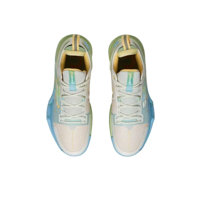 LINING Speed 9 Premium Basketball Shoes Men Low Top White/Blue-3