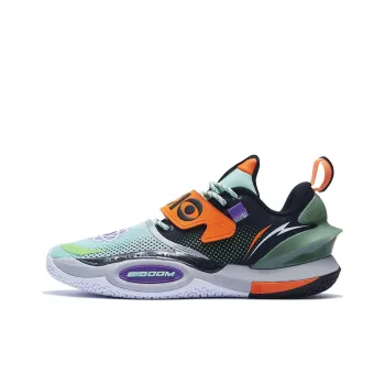 LiNing All City 10 V2 'Kinetic Energy' Cushioning Lightweight Rebound Low Top Performance Basketball Shoes Green Black