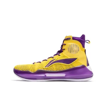 LiNing YuShuai 13 Boom Coverage Balance Lightweight High Top Basketball Shoes Men's Purple Gold