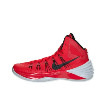 Nike Hyperdunk 2013 Cushioning, Slip Resistant, Abrasion Resistant Coverage Mid Top Basketball Shoes Men's Red Gray