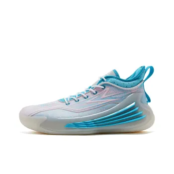 PEAK Basketball Shoes Men Mid Top Candy Pink/Cornflower Blue