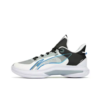 LiNing Wear resistant Non slip And Breathable Low Top Basketball Shoes Men's White Black