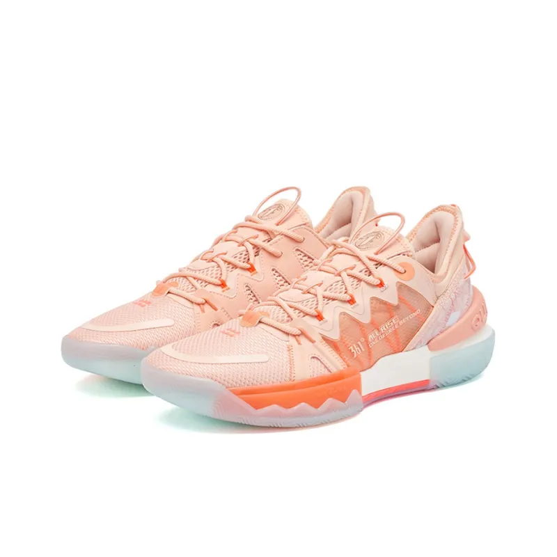 361° Burning Battle 2.0 Basketball Shoes Men Low Top Soft Pink-1