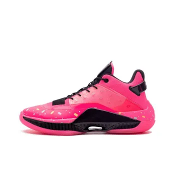 XTEP Levitation 4 Mid Top Basketball Shoes Men's Pink Black