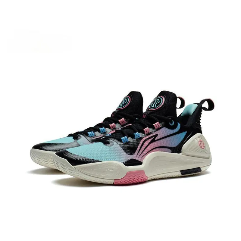 LiNing Speed 9 Cushioning Anti-Slip And Wear-Resistant Low-Top Basketball Shoes Blue Black-2