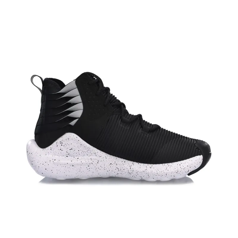 LiNing Wade Collection Cushioning, Abrasion Resistant, Slip Resistant High Top Basketball Shoes Women's Black White-1