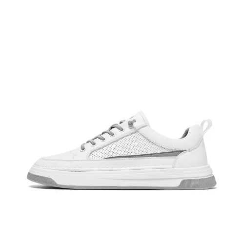 JOSINY Stylish Skateboarding Shoes Men's Small White Shoes