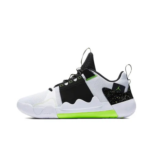 Jordan Zoom Zero Gravity Basketball Shoes Men Low-Top White/Black/Neon Green