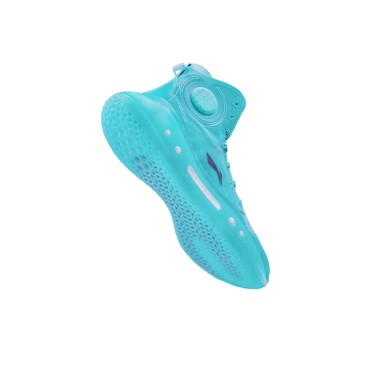 LINING YuShuai 14 Boom Basketball Shoes Men High Top Jadeite Blue-4