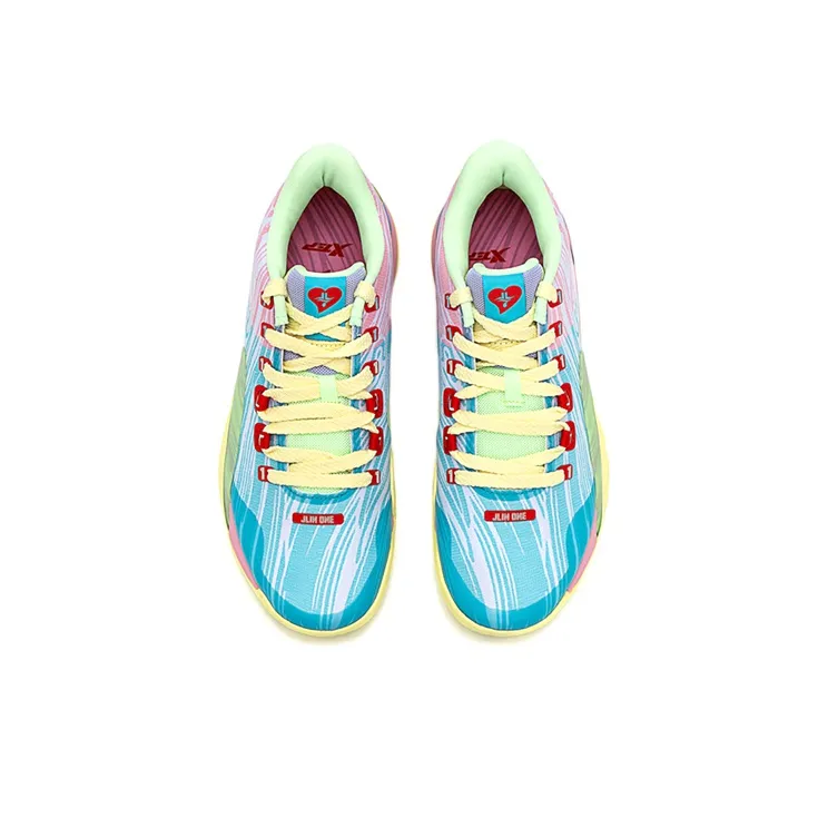 XTEP Lin Generation Cushioning Anti Slip And Wear Resistant Low Top Basketball Shoes Men's Light Pink-1
