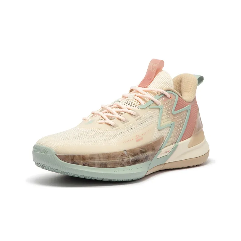 361° Big3 4.0 SWITCH Roselle Anti Slip Wear Resistant Low Top Basketball Shoes Men's Beige-1