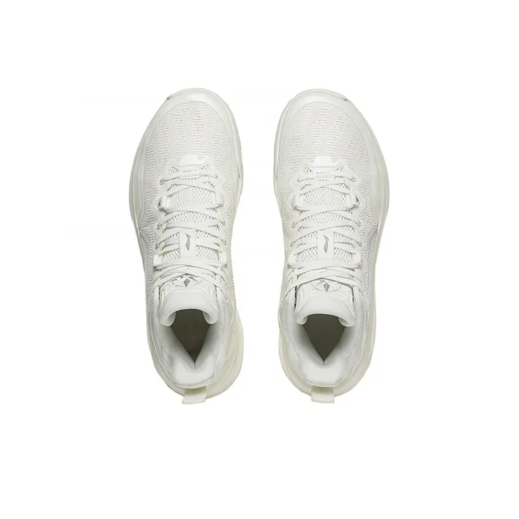 LiNing Liren 3 White Pearl Cushioning Anti-Slip And Wear-Resistant High-Top Basketball Shoes Mist White-2