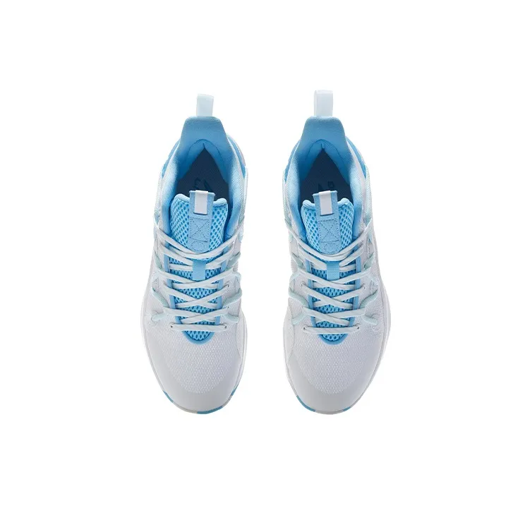 LiNing Speed Team Cushioning Anti-Slip And Wear-Resistant Rebound Low-Top Performance Basketball Shoes White Blue-3