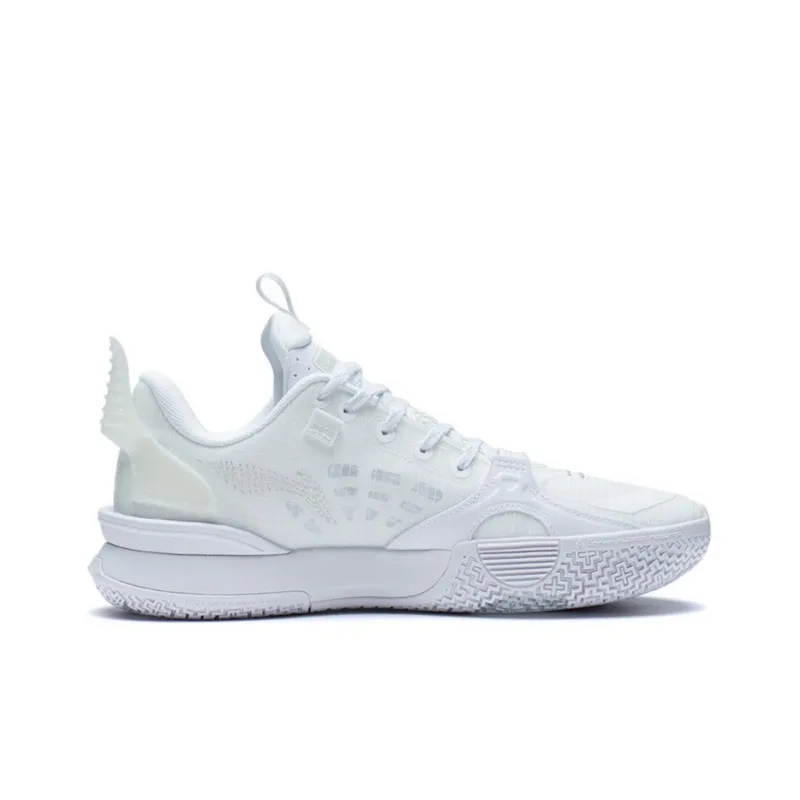 LINING All City 10 Basketball Shoes Men Low Top Standard White/Antarctic Gray-1