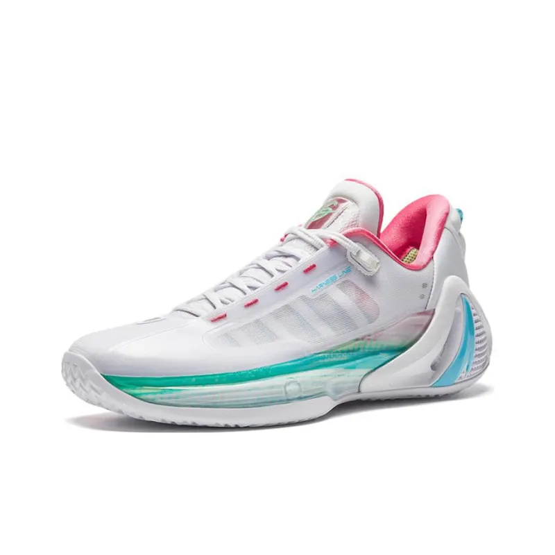 ANTA GH4 Basketball Shoes Men Low Top White/Blue/Red-2