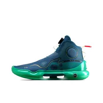 LiNing YuShuai Evolution Rebound High Top Professional Competition Basketball Shoes Dark Cyan Blue