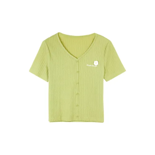 3COLOUR Crop Tops Women's Light Green