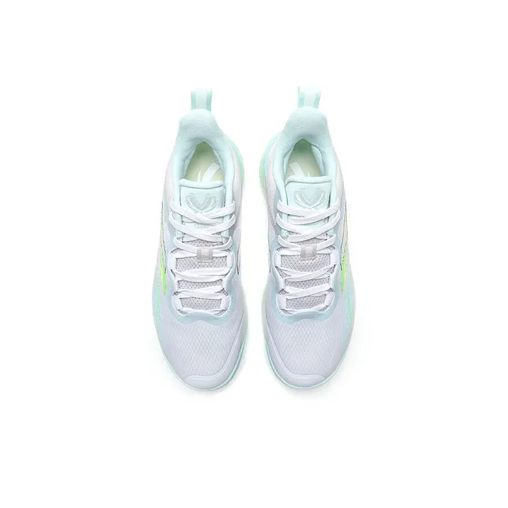 Anta Cushioning Anti-Slip And Wear-Resistant Low-Top Basketball Shoes Men's White Green Gray-3