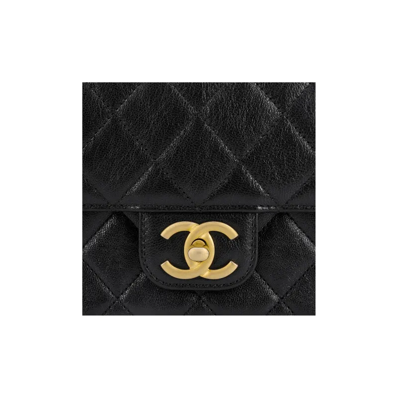 CHANEL Sheepskin Chain Bag, Shoulder Bag, Crossbody Bag Trumpets Women's Black-5