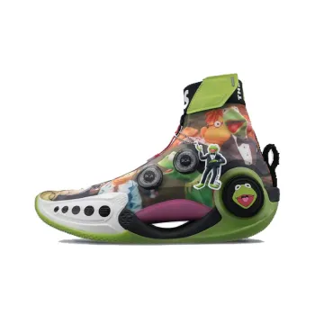 Disney X LINING WOW 9 Basketball Shoes Men High Top Black/Green/Multicolor