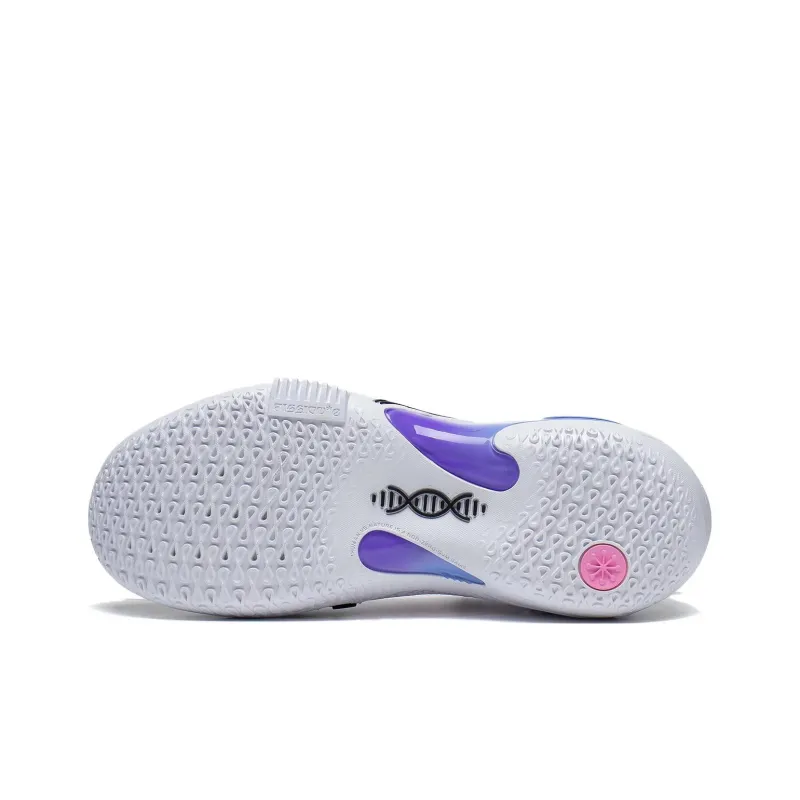LiNing Wade Fission 8 Cushioned Slip Resistant Abrasion Resistant Low Top Basketball Shoes Men's White Blue Purple Pink-6