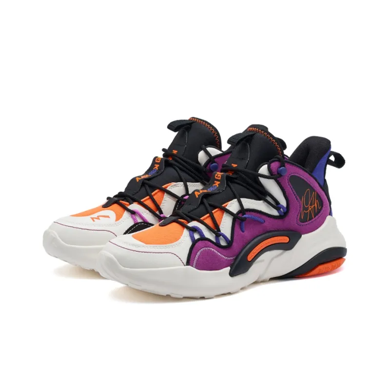 361° Shock Absorbers With Slip Resistant And Abrasion Resistant Properties Mid Top Basketball Shoes Men's-2