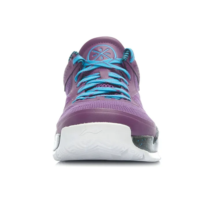 LINING Wow Basketball Shoes Unisex Low Top Purple/Black-3
