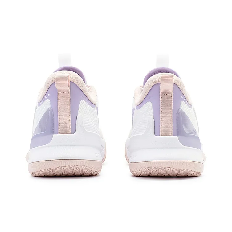 361° Big3 4.0 SWITCH Love Is Priceless Anti-Slip Wear-Resistant Low-Top Basketball Shoes Men's White Purple-3