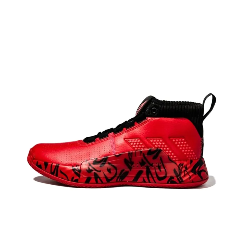 Adidas Dame 5 Mid Tops Large Red-0