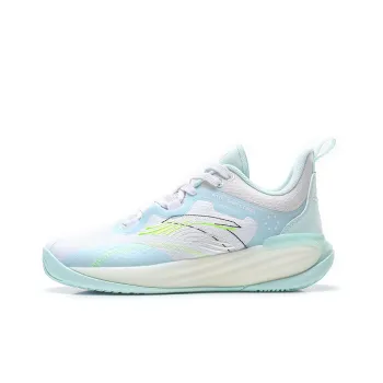 Anta Cushioning Anti Slip And Wear Resistant Low Top Basketball Shoes Men's White Green Gray